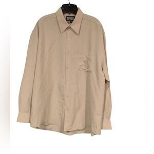 Versace jeans couture Mens vintage beige embroidered button up shirt size L